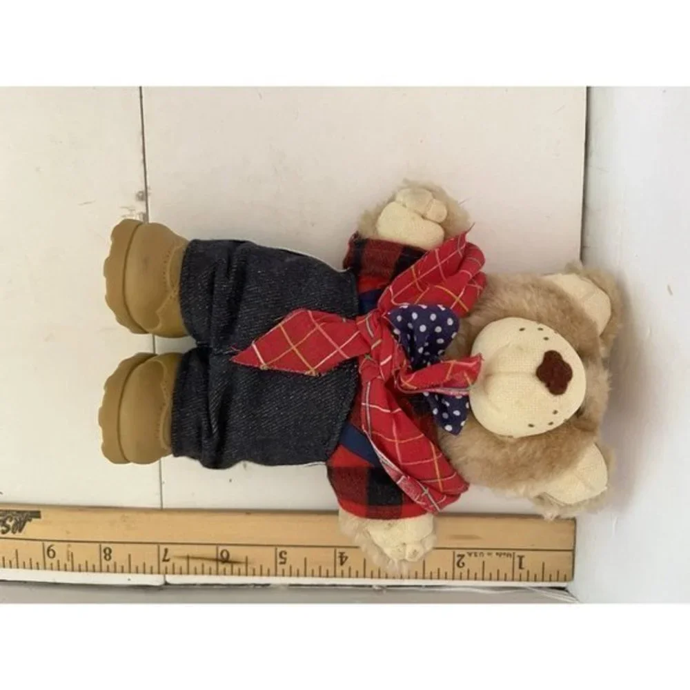 Vintage Furskins Xavier Roberts Plush Bear Overalls 7